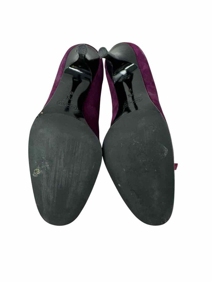 Shoe Size 7.5 Coach Purple Suede Heels