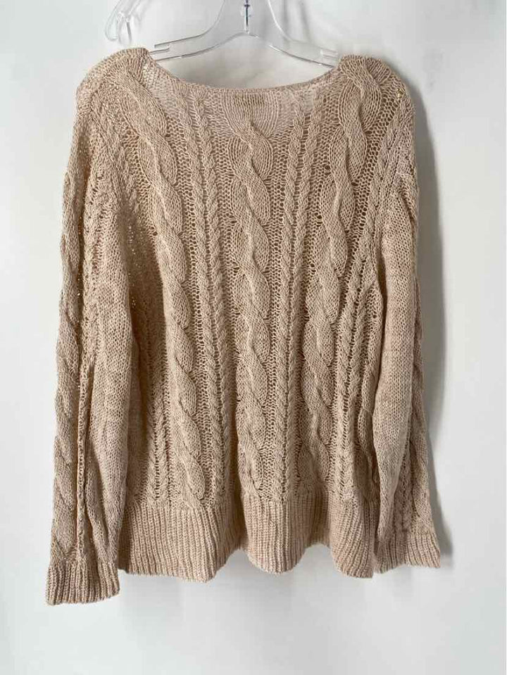 Size XL GARNET HILL Tan Sweater