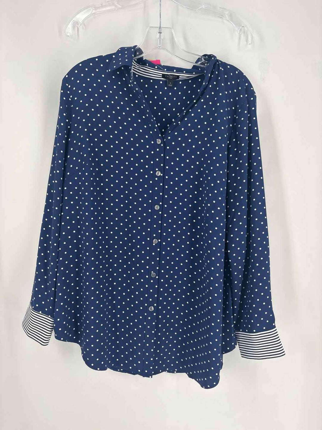Size X Talbots Navy Print Shirt