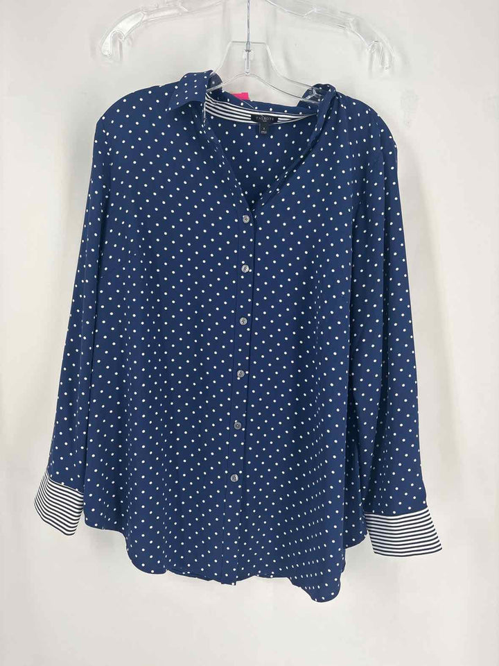 Size X Talbots Navy Print Shirt