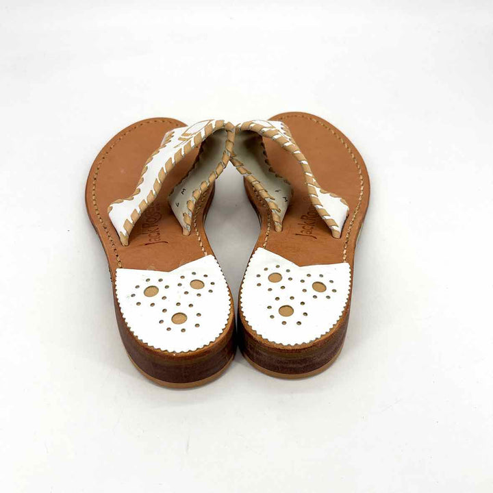 Shoe Size 6 Jack Rogers White Leather Sandals