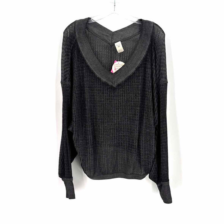 Size M WE THE FREE Black Thermal Shirt