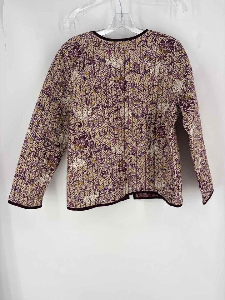 Size M J JILL Purple Print Jacket