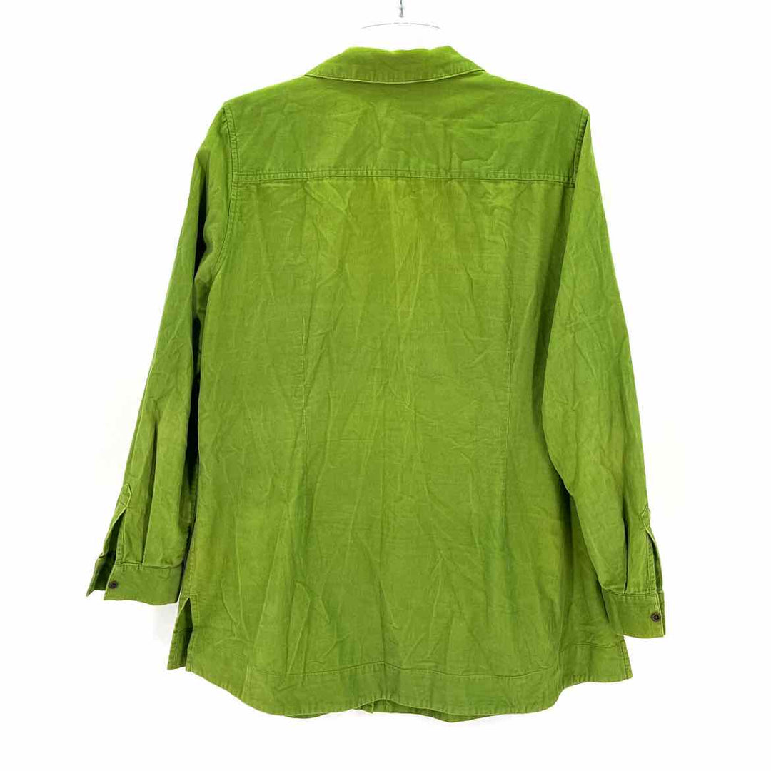 Size L J JILL Green Corduroy Shirt
