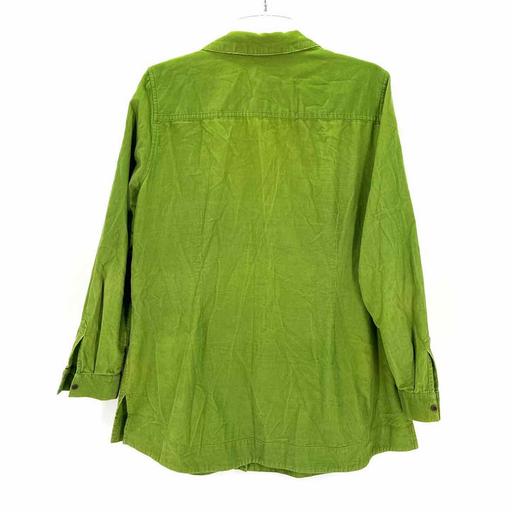 Size L J JILL Green Corduroy Shirt