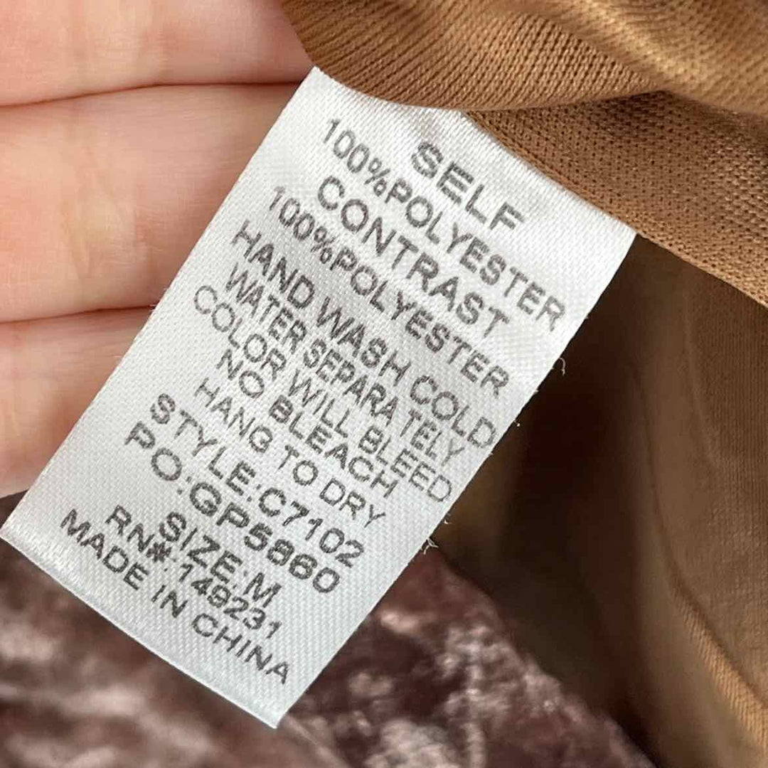 Size M KORI Taupe Velvet Quilted Jacket