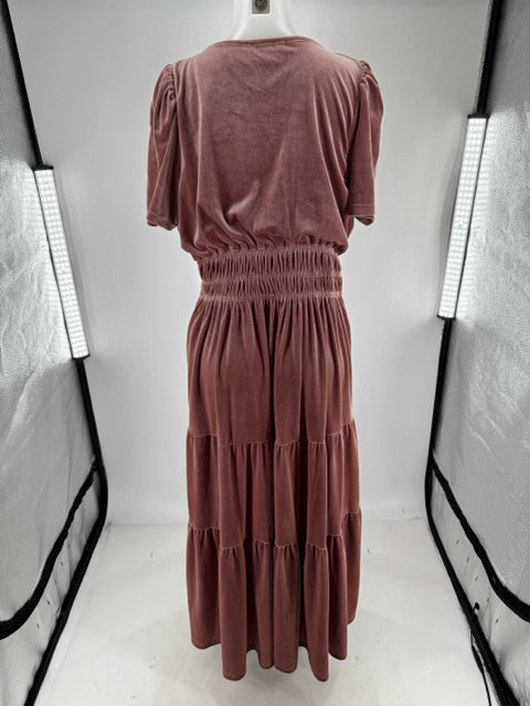 Size L SEE AND BE SEEN Mauve Velour Dress