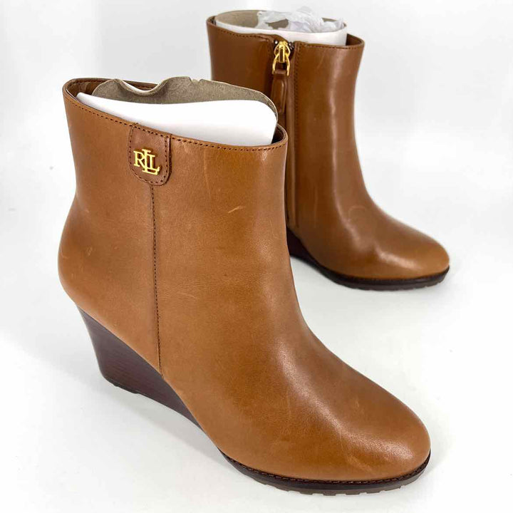 Shoe Size 7.5 RALPH LAUREN Camel Leather Boots