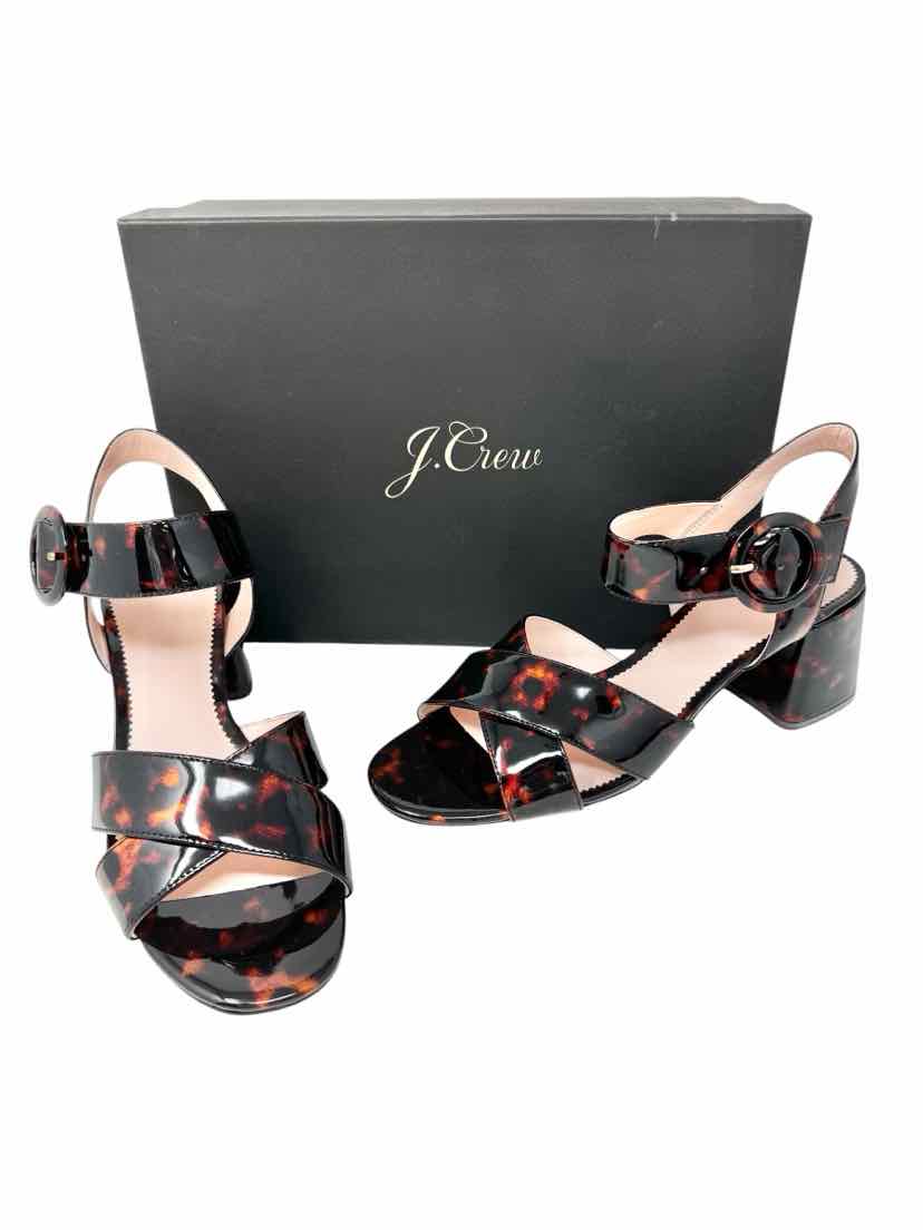 Shoe Size 8.5 J Crew Brown Print Sandals