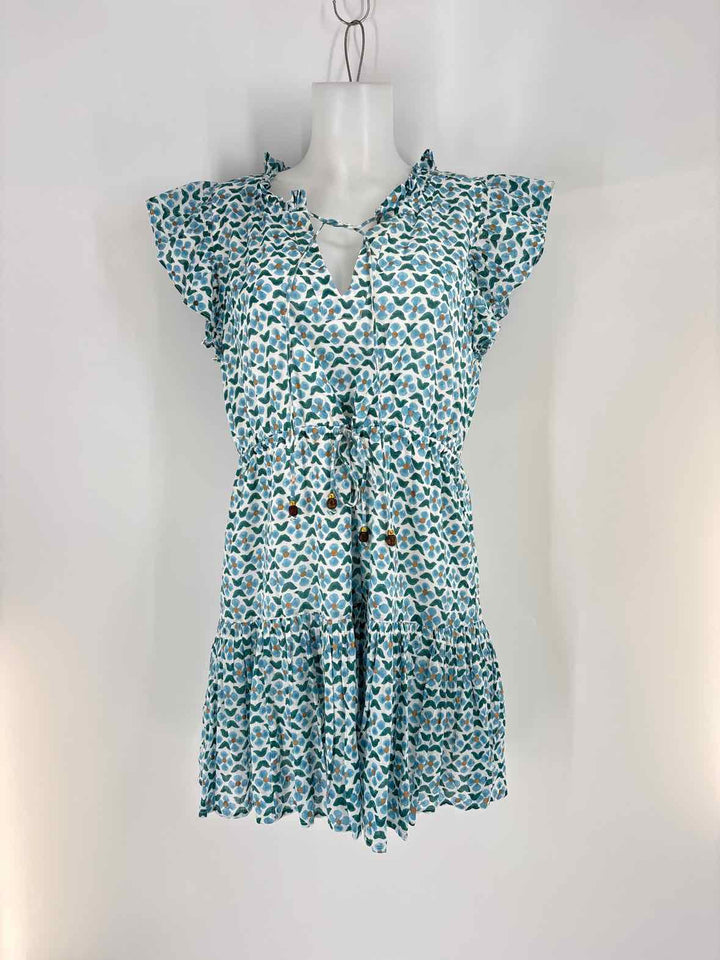 Size M OLIPHANT Blue Print Dress