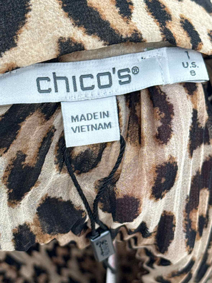 Size 8 Chico's Brown Print Shirt