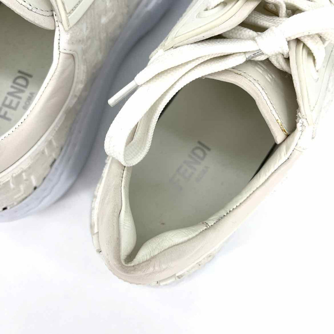 Shoe Size 9 Fendi White Rubber Luxury - Sneakers
