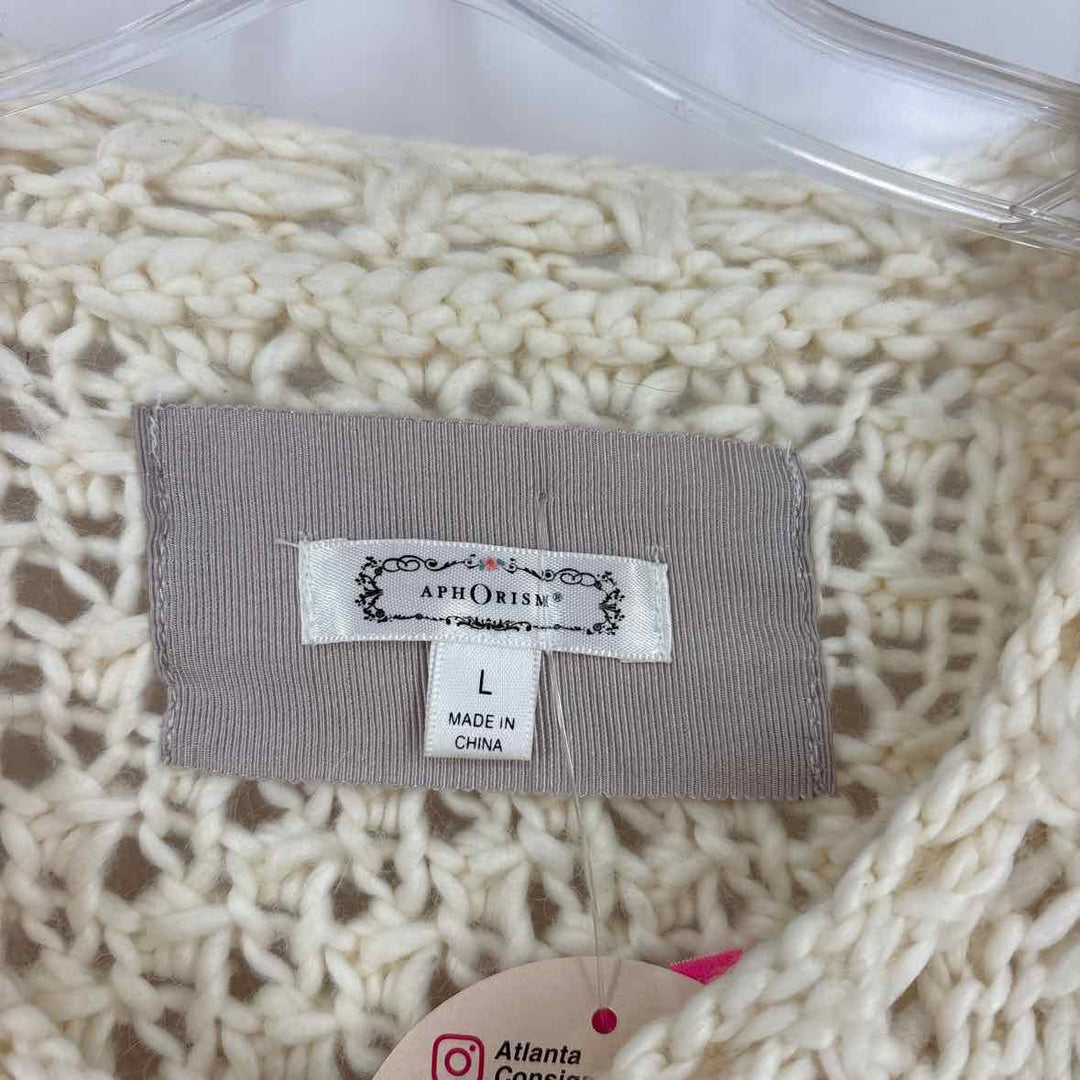 Size L Ivory Knit Cardigan
