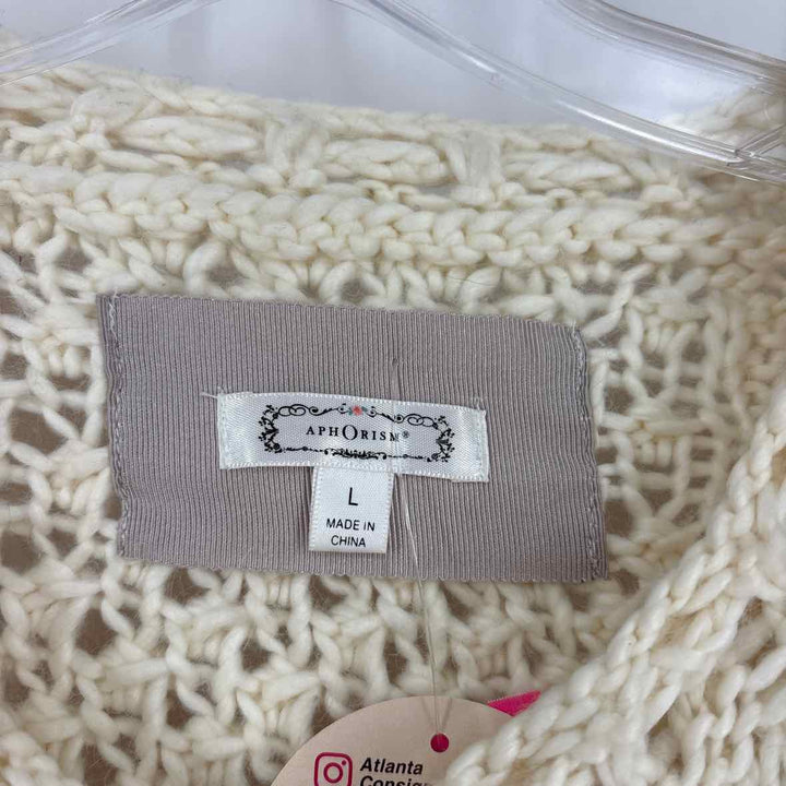 Size L Ivory Knit Cardigan