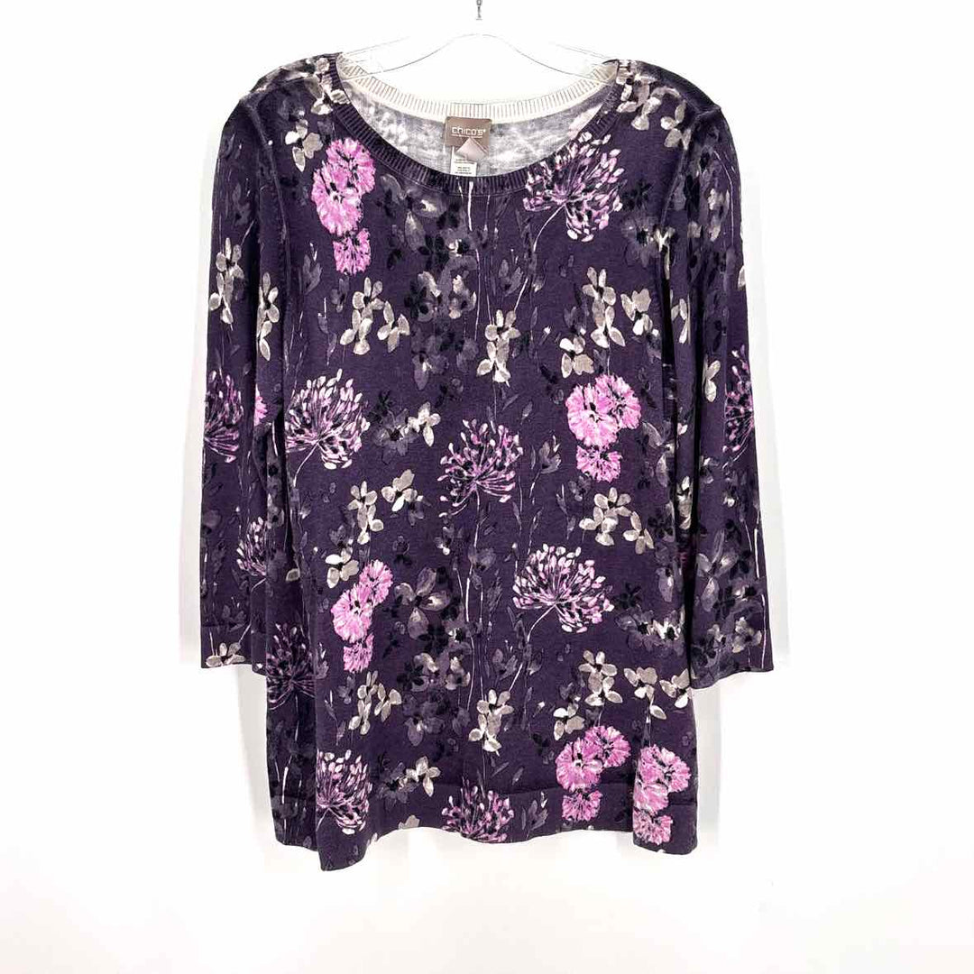 Size M Chico's Purple Knit Shirt