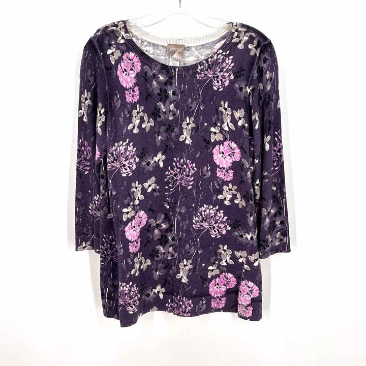 Size M Chico's Purple Knit Shirt