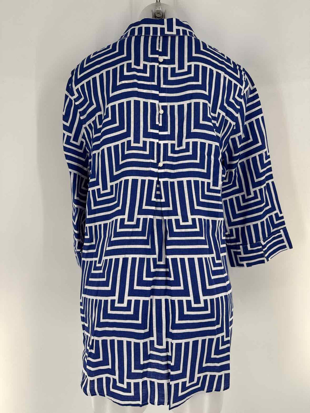 Size L Chico's Blue Print Shirt