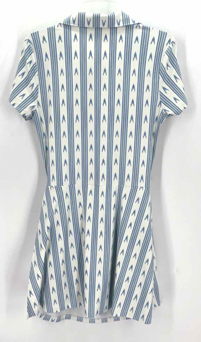 Size L White Print Dress