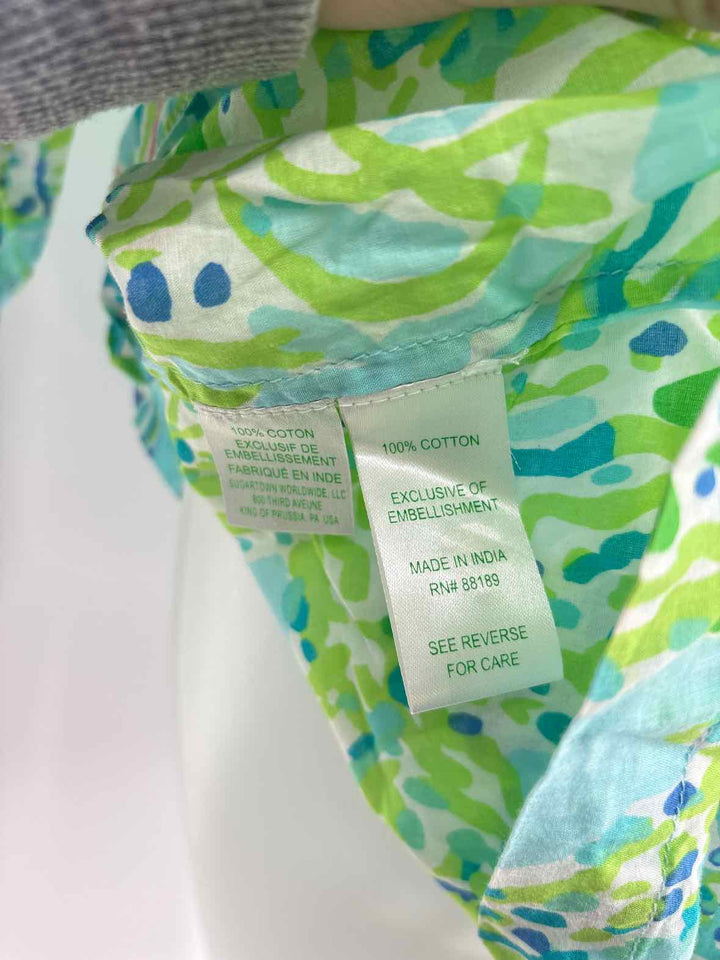 Size L Lilly Pulitzer Blue Print Shirt