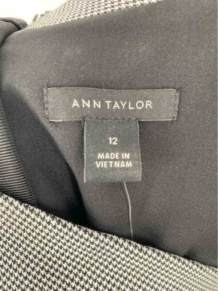 Size 12 Ann Taylor Black/White Dress