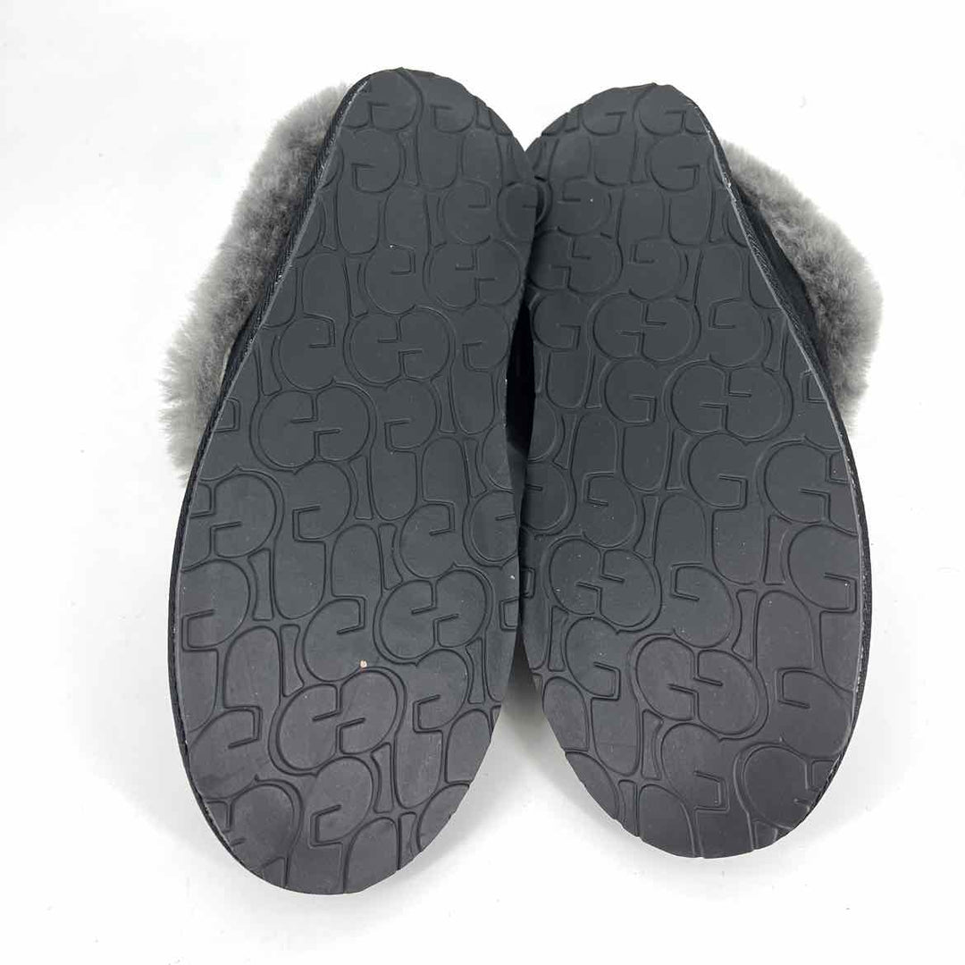 Shoe Size 7 Ugg Black Suede Slippers