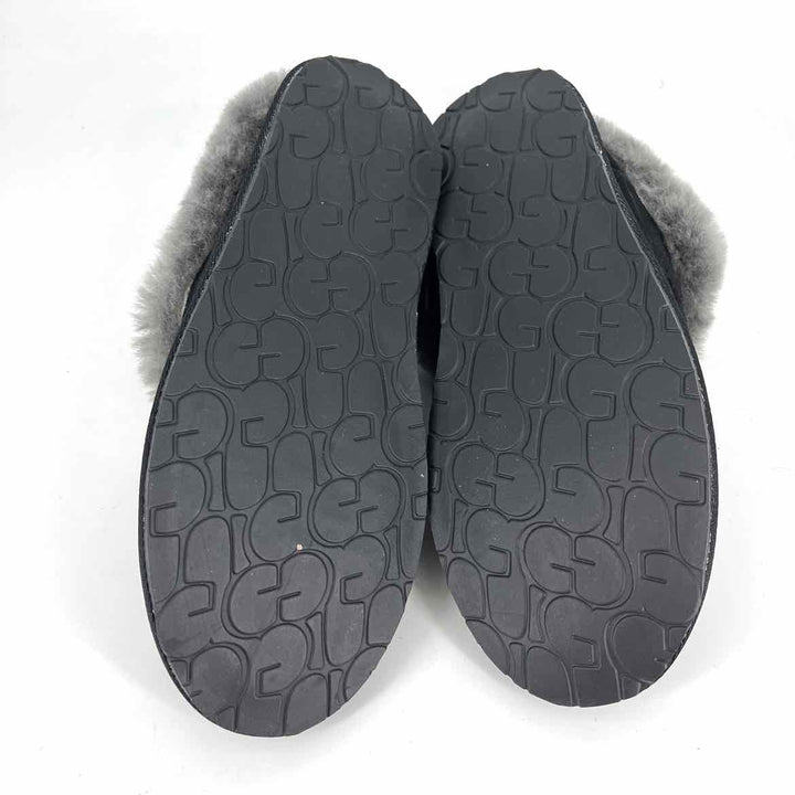 Shoe Size 7 Ugg Black Suede Slippers