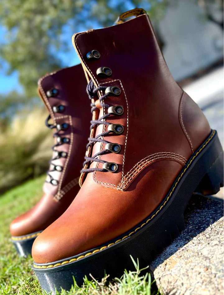 Shoe Size 11 DOC MARTENS Brown Leather Boots