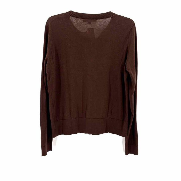 Size L LOFT Brown Knit Cardigan