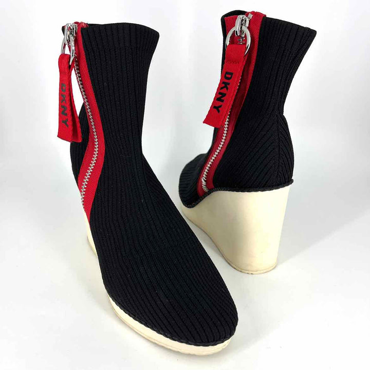 Shoe Size 8.5 DKNY Black Knit Boots