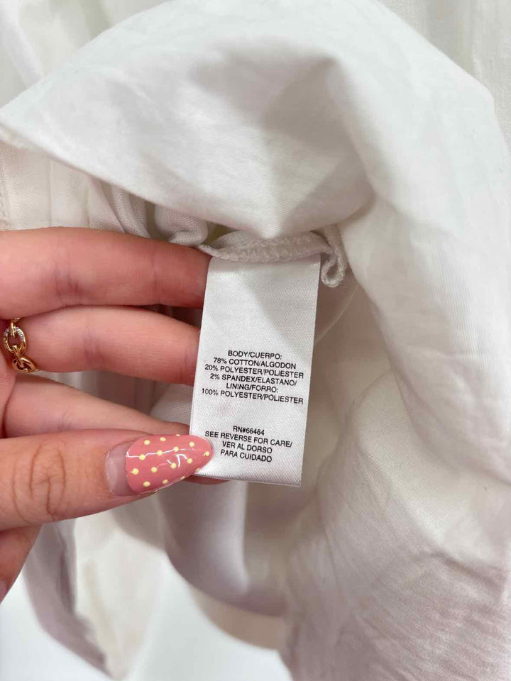 Size 2X White Cotton Dress