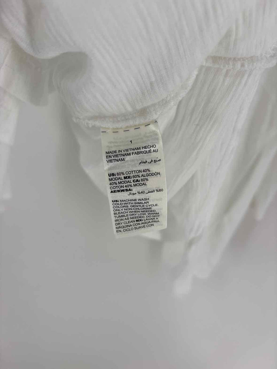 Size M Chico's White Cotton Cardigan