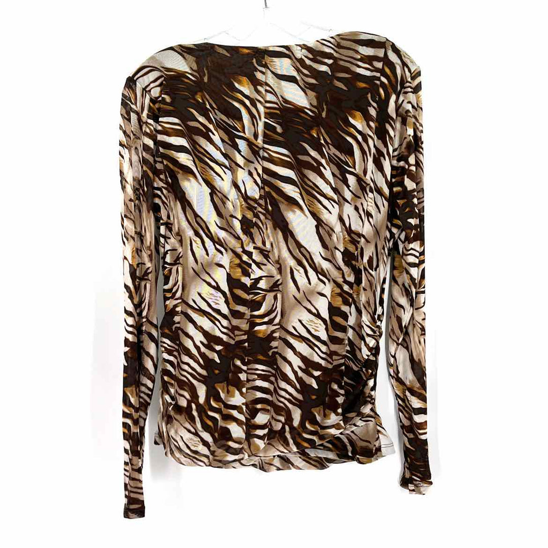 Size XL ADRIENNE VITTADINI Brown Print Shirt