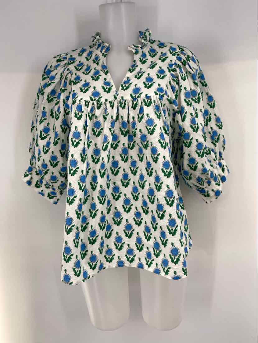 Size M White Print Shirt
