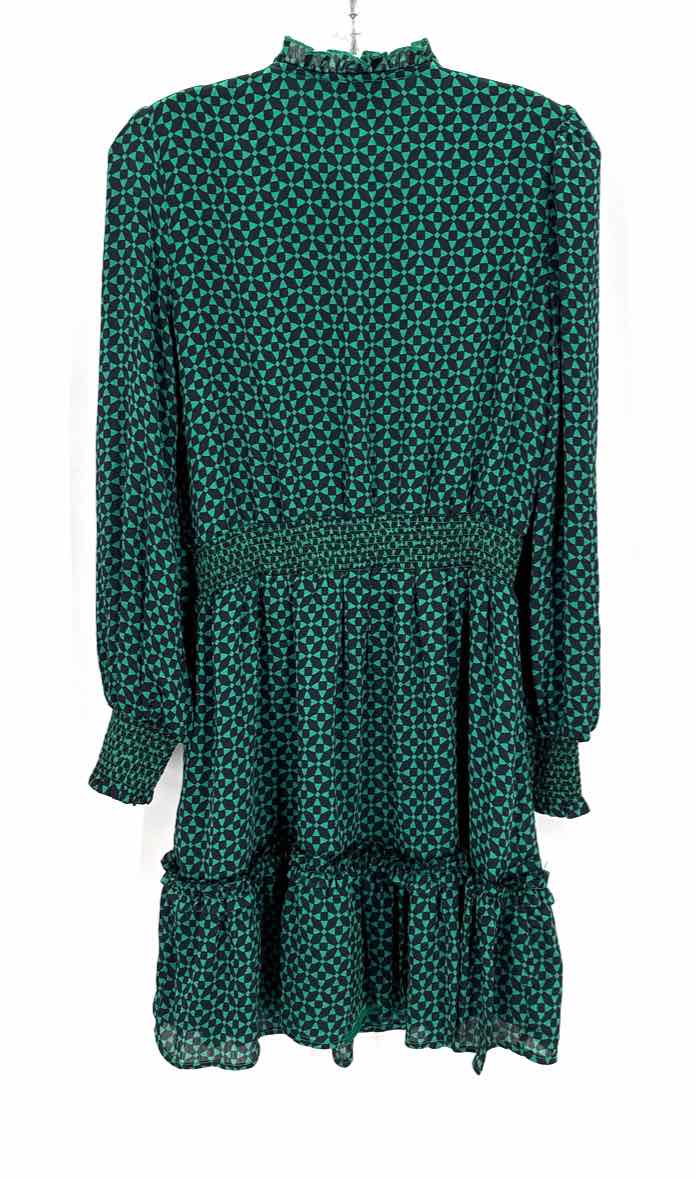 Size XS CECE Green Print Dress