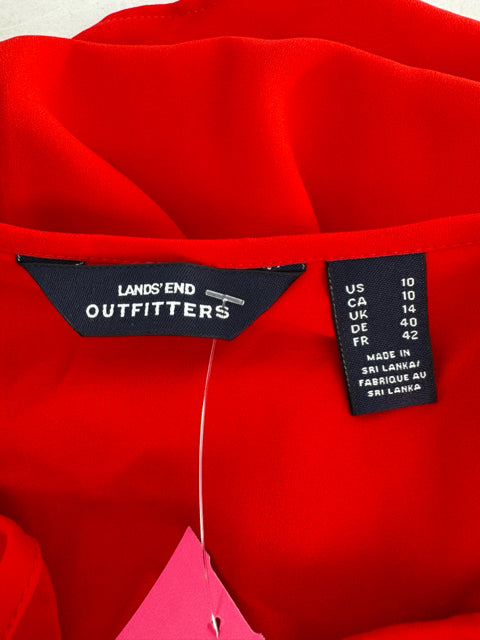 Size 10 LAND END Red Shirt