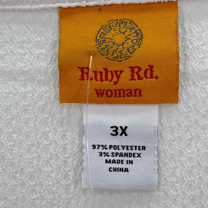 Size 3X Ruby Rd Ivory Shirt