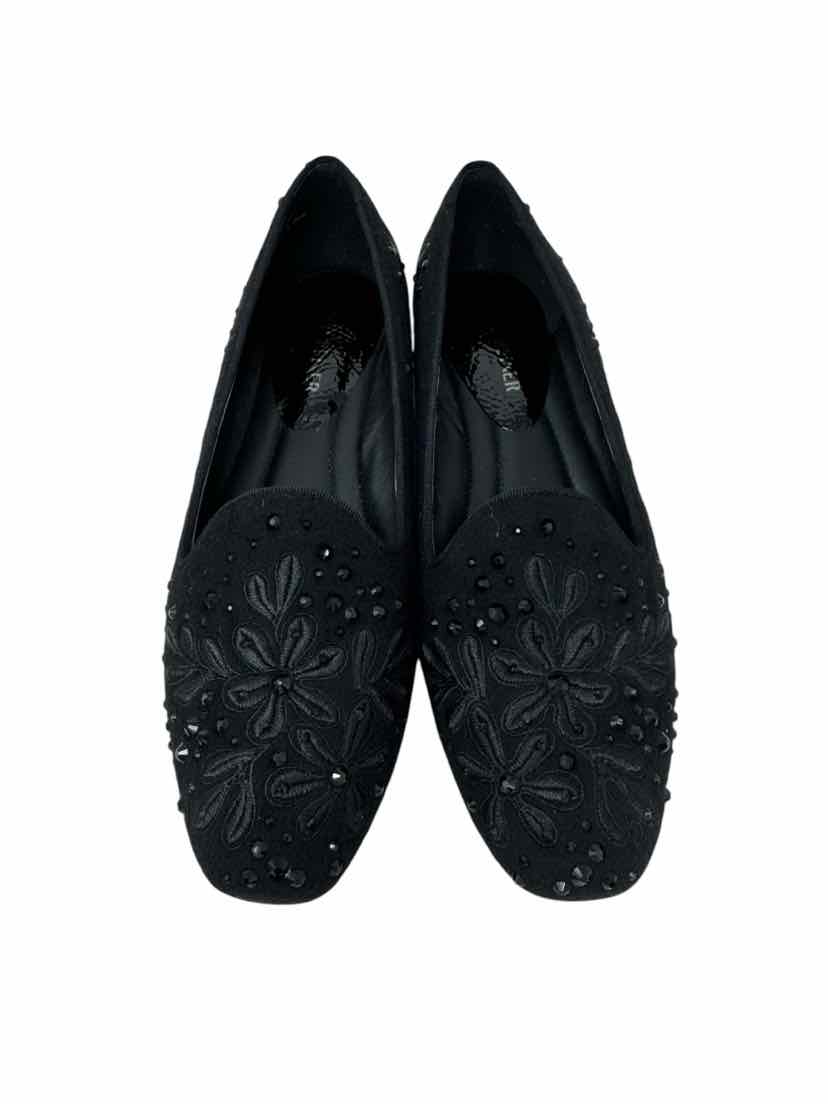 Shoe Size 9 DONALD PLINER Black Velour Loafers