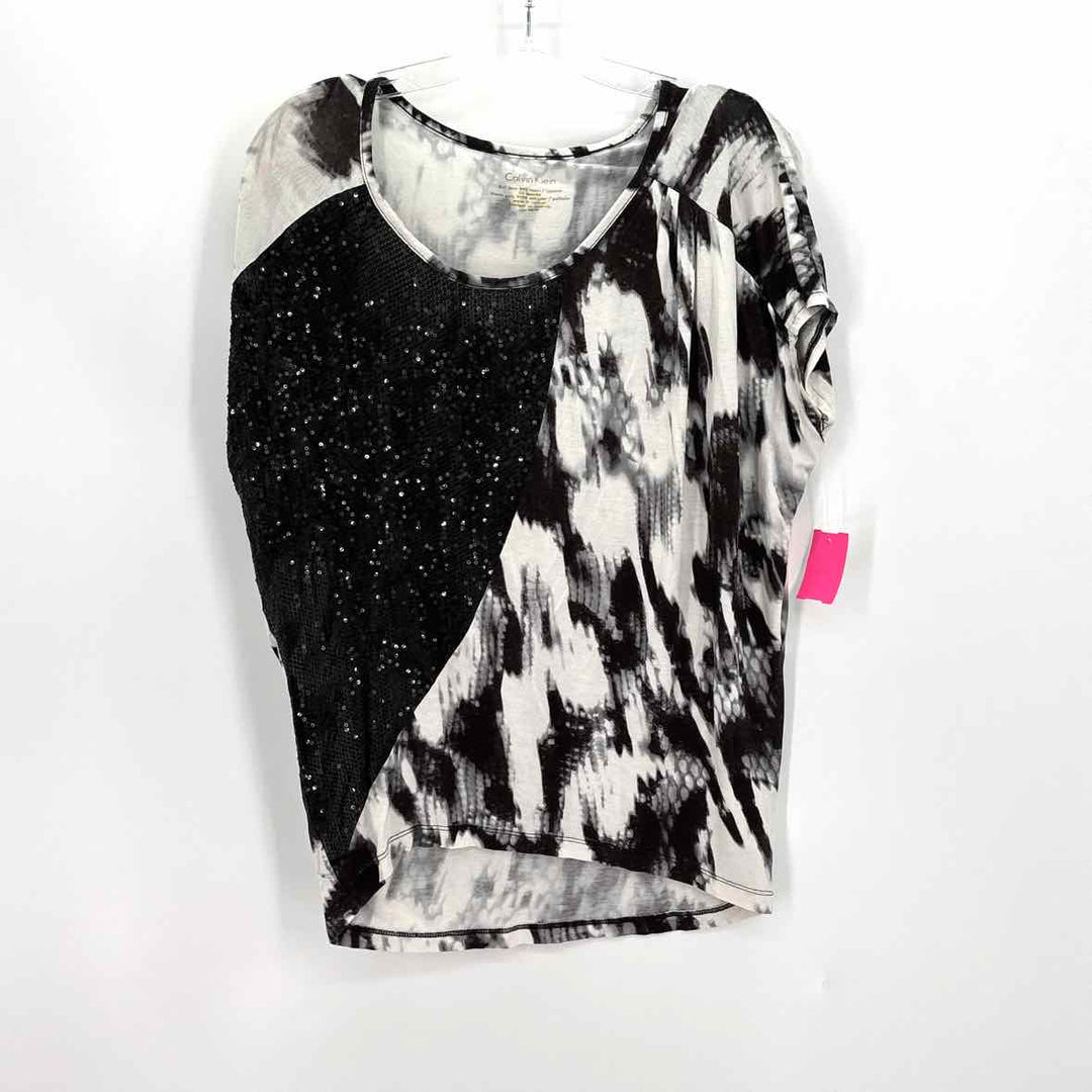 Size XS Calvin Klein Multi-Color Sequined Shirt
