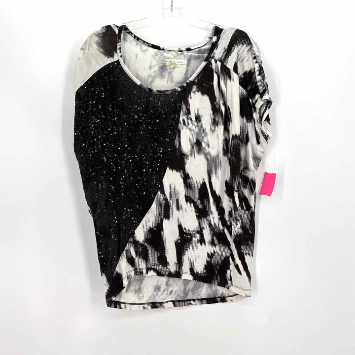 Size XS Calvin Klein Multi-Color Sequined Shirt