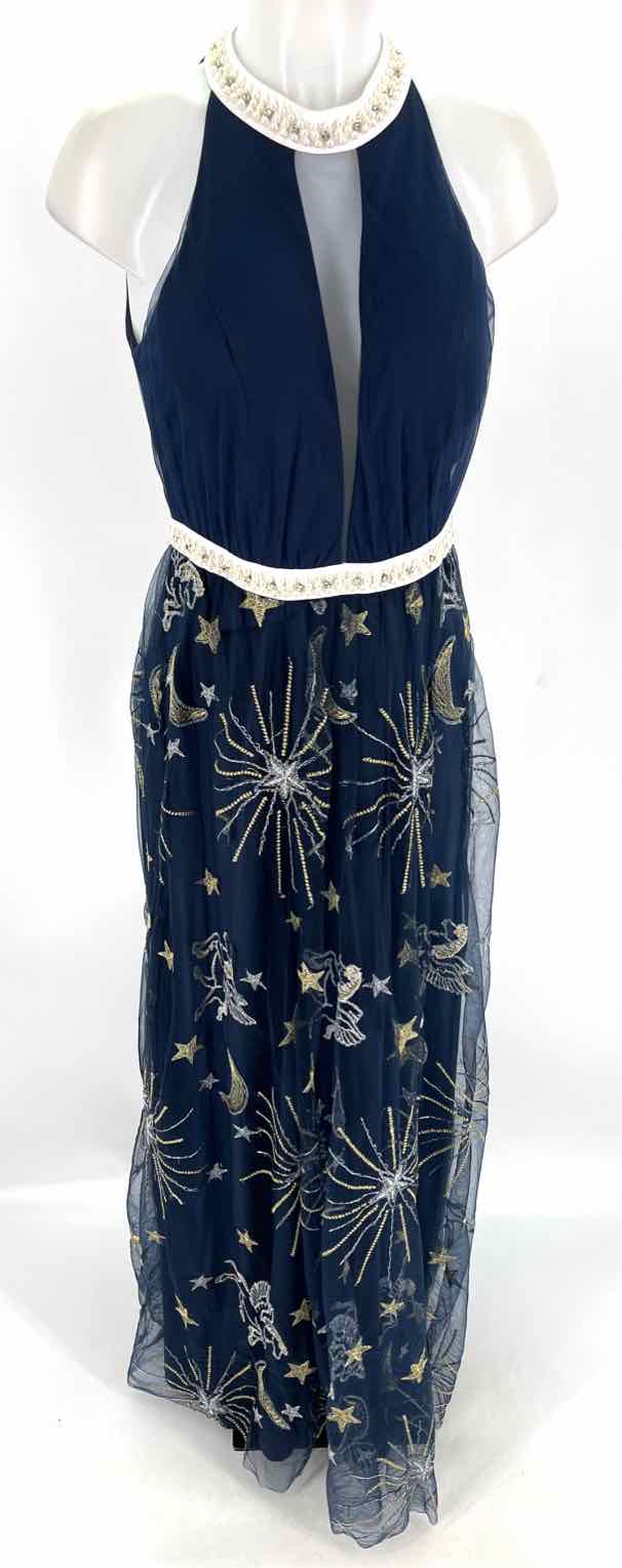 Size M Navy Print Dress