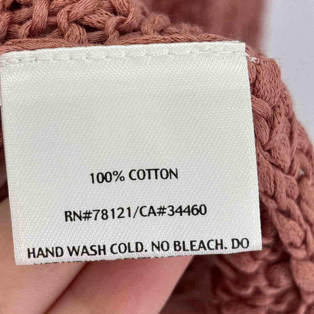Size 3X Eileen Fisher Salmon Knit Cardigan