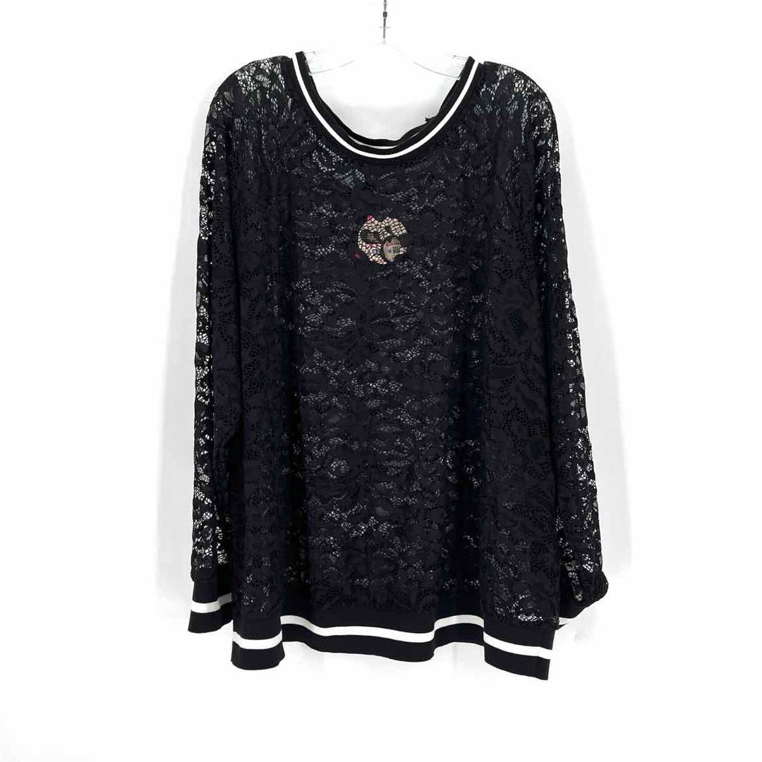 Size 3X Torrid Black Lace Shirt