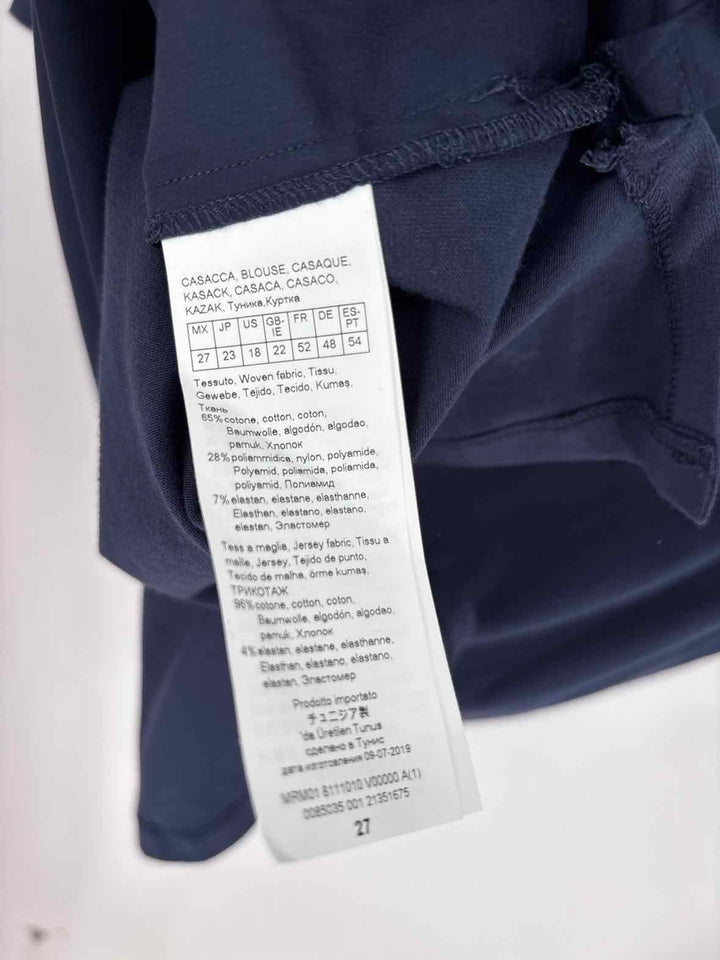 Size 18 MARINA RINALDI Navy Cotton Shirt