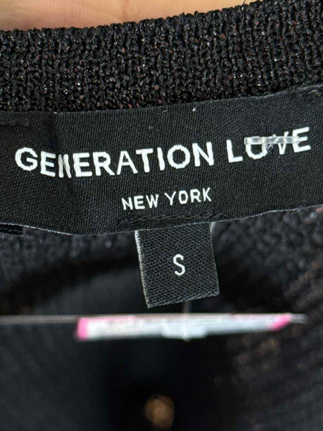 Size S GENERATIONAL LOVE Black Shirt