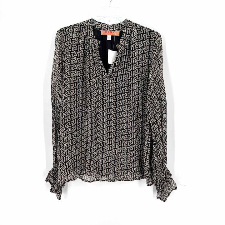 Size 36 Black Print Shirt