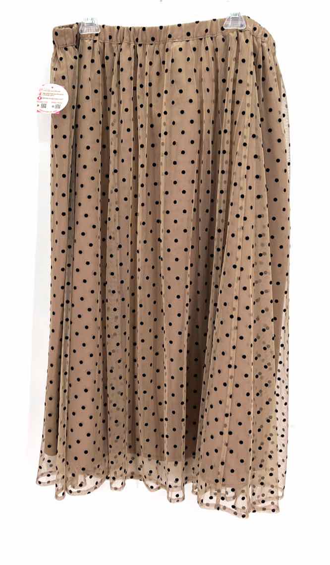 Size XL Anne Klein Brown Mesh Skirt