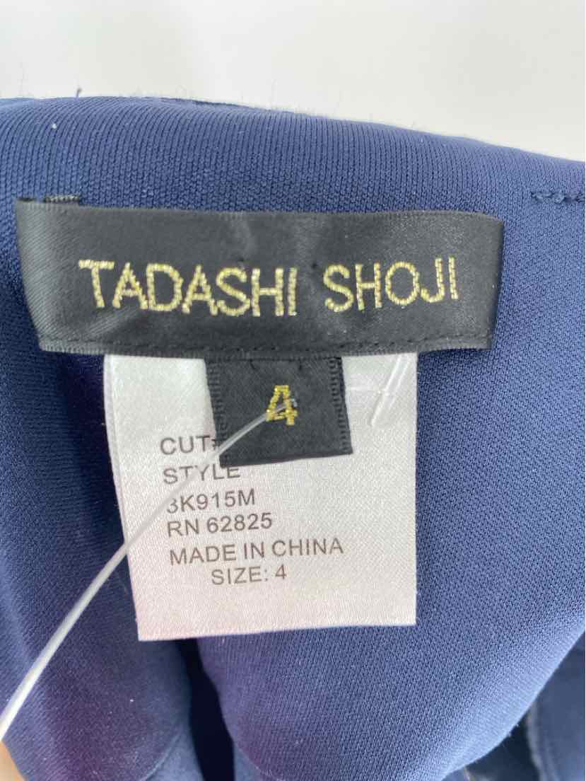 Size 4 TADASHI SHOJI Navy Lace Dress