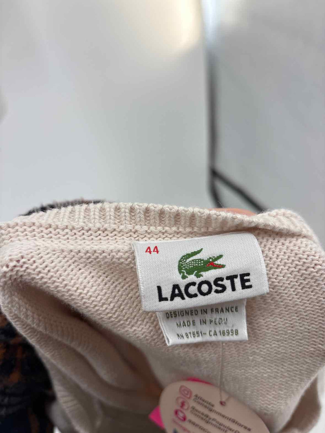 Size 44 Lacoste Cream Sweater