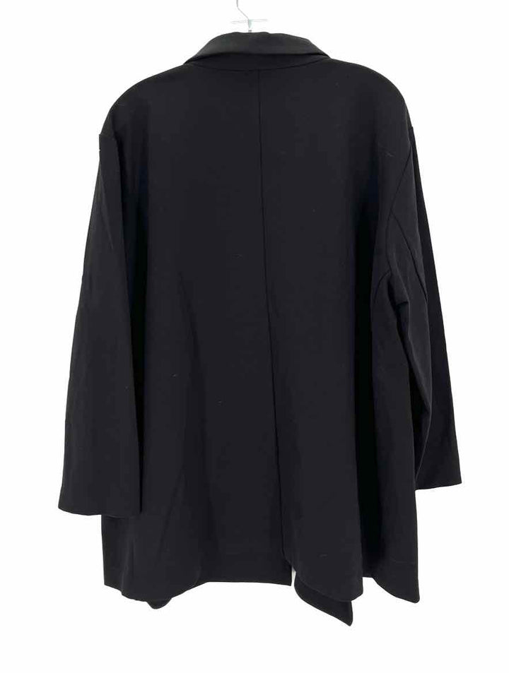 Size 3X Eileen Fisher Black Cotton Blazer
