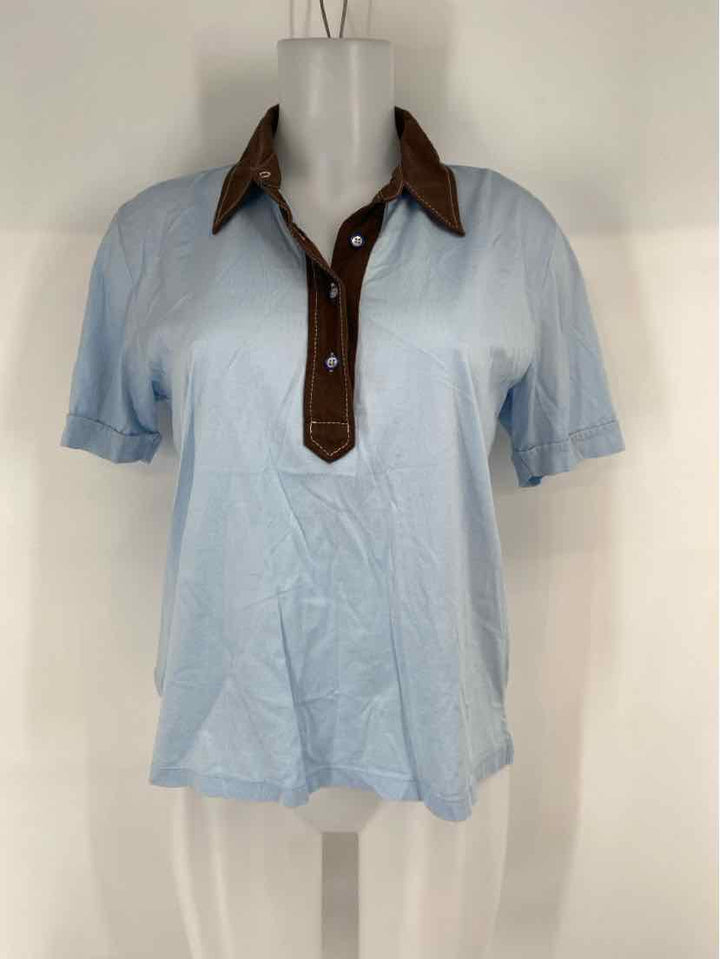 Size M Tory Burch Blue Cotton Shirt